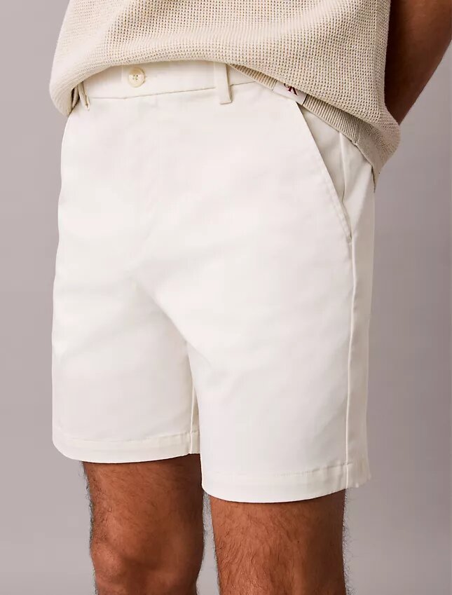 Cotton Stretch ελαστικά σορτς με ίσια γραμμή Cotton Stretch ελαστικά σορτς με ίσια γραμμή
