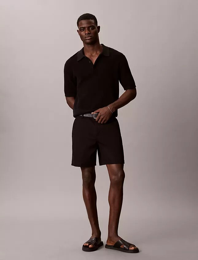 Cotton Stretch ελαστικά σορτς με ίσια γραμμή Cotton Stretch ελαστικά σορτς με ίσια γραμμή