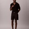 Cotton Stretch ελαστικά σορτς με ίσια γραμμή Cotton Stretch ελαστικά σορτς με ίσια γραμμή