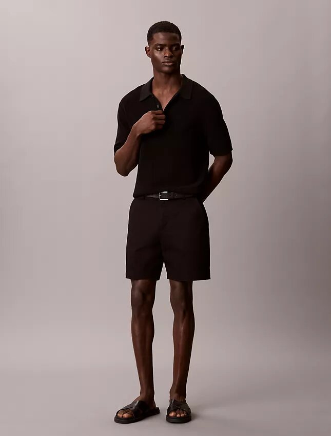 Cotton Stretch ελαστικά σορτς με ίσια γραμμή Cotton Stretch ελαστικά σορτς με ίσια γραμμή
