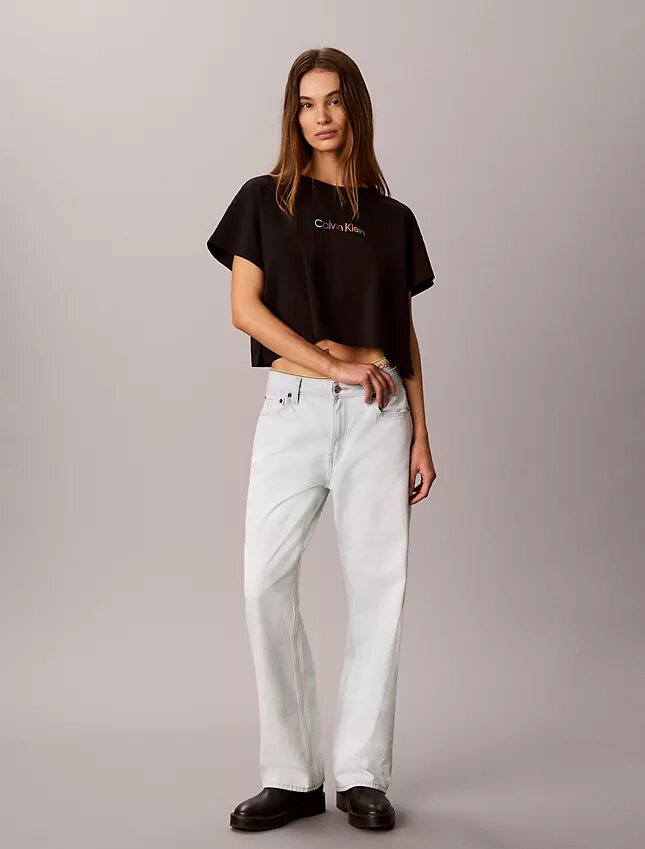 Cotton Stretch φαρδύ κοντό μπλουζάκι Pride Cotton Stretch φαρδύ κοντό μπλουζάκι Pride