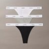 Cotton Stretch Rib 3-Pack Thong Cotton Stretch Rib 3-Pack Thong