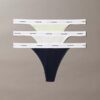 Cotton Stretch Rib 3-Pack Thong Cotton Stretch Rib 3-Pack Thong