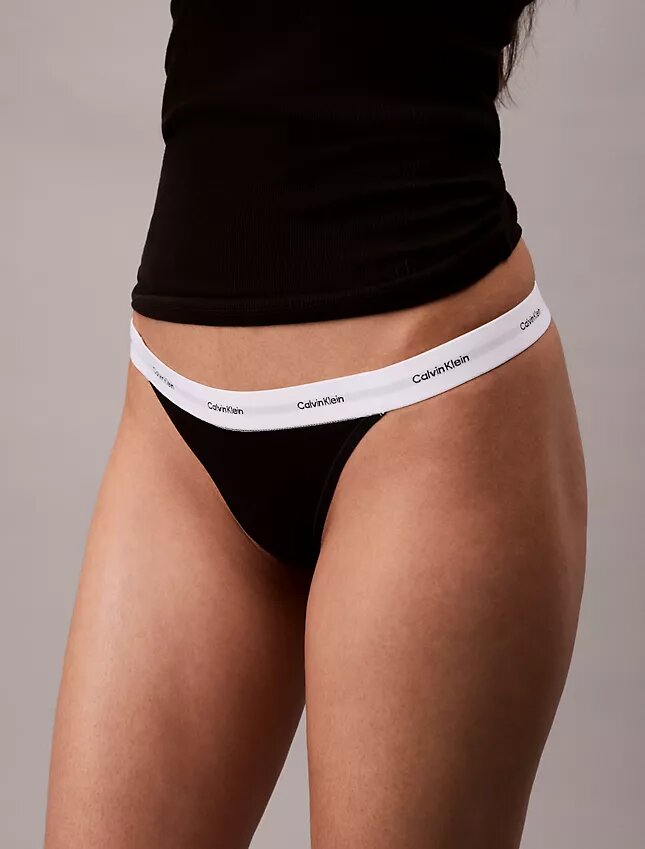 Cotton Stretch Rib Thong Cotton Stretch Rib Thong