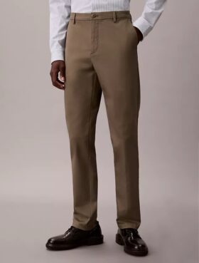 Cotton Stretch Slim Trousers