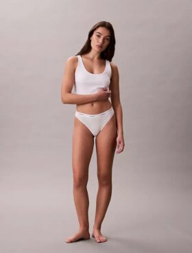 Cotton Stretch Thong με ραβδώσεις