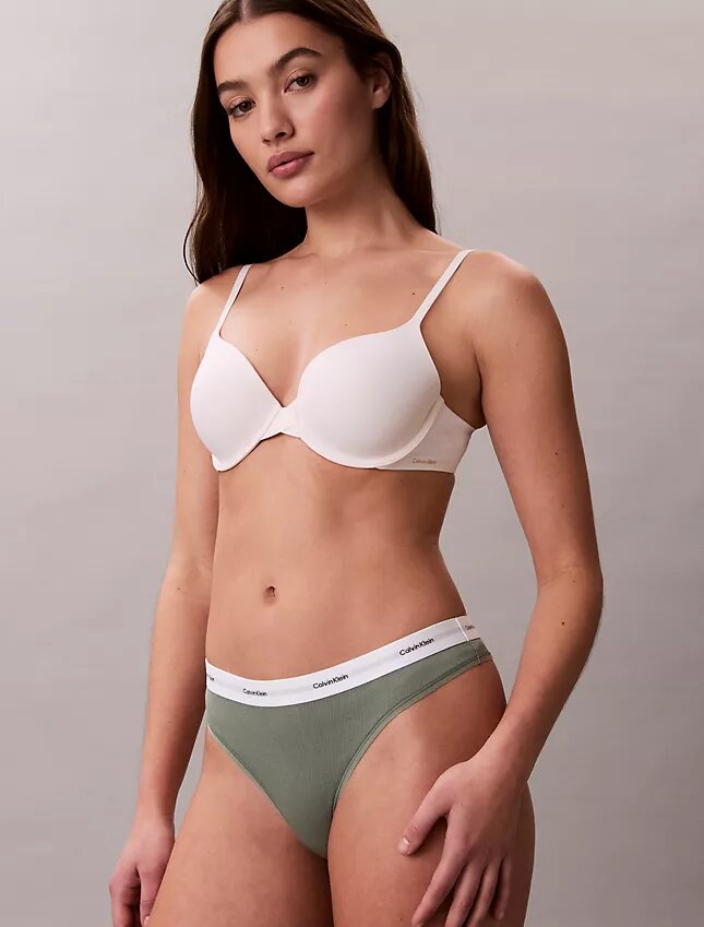 Cotton Stretch Thong με ραβδώσεις Cotton Stretch Thong με ραβδώσεις
