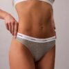 Cotton Stretch Thong με ραβδώσεις Cotton Stretch Thong με ραβδώσεις