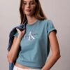 Διχρωμο κλασικό T-shirt Monologo Διχρωμο κλασικό T-shirt Monologo