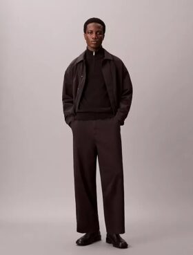 Φαρδιά παντελόνια Cotton Stretch τβίλ από ελαστικό βαμβακερό τβίλ
