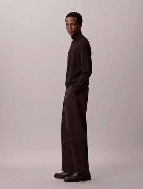 Φαρδιά παντελόνια Cotton Stretch τβίλ από ελαστικό βαμβακερό τβίλ