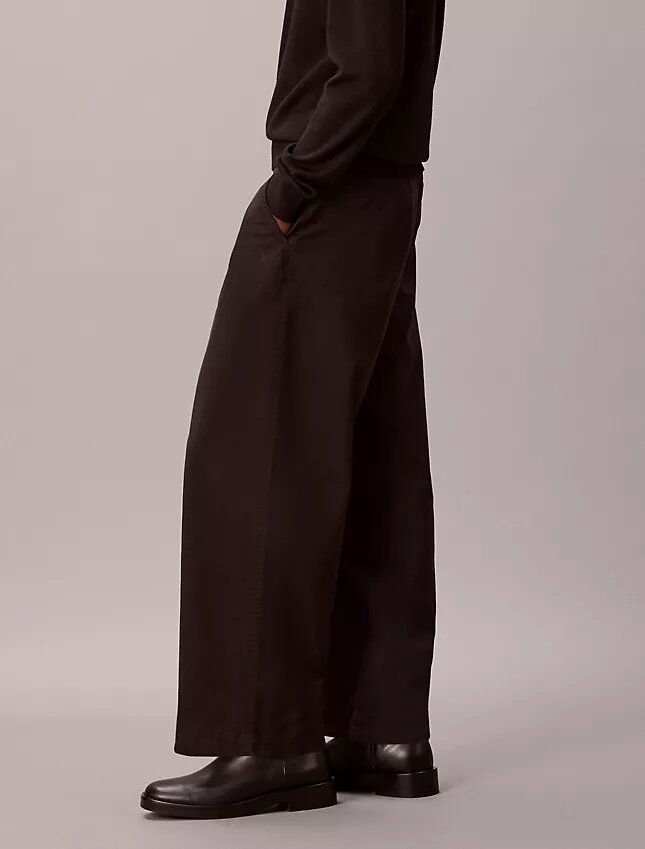 Φαρδιά παντελόνια Cotton Stretch τβίλ από ελαστικό βαμβακερό τβίλ Φαρδιά παντελόνια Cotton Stretch τβίλ από ελαστικό βαμβακερό τβίλ