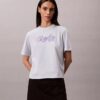 Φαρδύ T-shirt με ανάγλυφο λογότυπο Φαρδύ T-shirt με ανάγλυφο λογότυπο