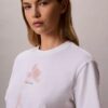 Φαρδύ T-shirt με floral λογότυπο Φαρδύ T-shirt με floral λογότυπο
