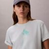 Φαρδύ T-shirt με floral λογότυπο Φαρδύ T-shirt με floral λογότυπο