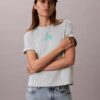 Φαρδύ T-shirt με floral λογότυπο Φαρδύ T-shirt με floral λογότυπο