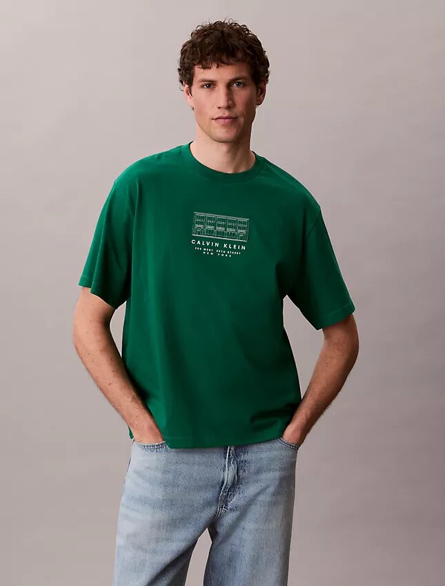 Φαρδύ T-shirt με γραφικό λογότυπο New York Office Φαρδύ T-shirt με γραφικό λογότυπο New York Office