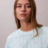 Φαρδύ T-shirt με μοτίβο Monogram σε όλη την επιφάνεια