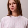 Φαρδύ T-shirt με μοτίβο Monogram σε όλη την επιφάνεια