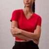 Φαρδύ T-shirt με V λαιμόκοψη από Liquid Cotton Φαρδύ T-shirt με V λαιμόκοψη από Liquid Cotton