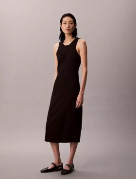 Φορέμα μίντι χωρίς μανίκια με λογότυπο Calvin Klein