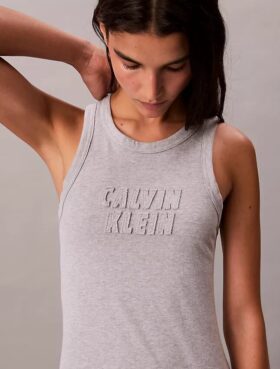 Φορέμα μίντι χωρίς μανίκια με λογότυπο Calvin Klein