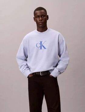 Φούτερ χαλαρής εφαρμογής με Monogram από υψηλής ποιότητας φλοκωτό ύφασμα