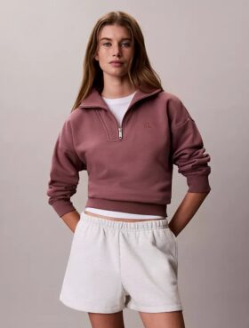 Φούτερ με φερμουάρ στο μπροστινό μέρος και Monogram