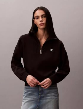 Φούτερ με φερμουάρ στο μπροστινό μέρος και Monogram