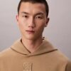 Φούτερ με κουκούλα από μείγμα μαλλιού με λογότυπο Φούτερ με κουκούλα από μείγμα μαλλιού με λογότυπο