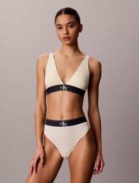 Γραφικό Monogram από Microfiber, ελαστικό, ελαφρώς επενδεδυμένο, τριγωνικό Bralette