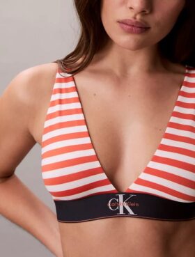 Γραφικό Monogram από Microfiber, ελαστικό, ελαφρώς επενδεδυμένο, τριγωνικό Bralette