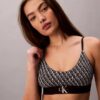 Γραφικό Monogram Microfiber Ελαστικό Unlined Bralette Γραφικό Monogram Microfiber Ελαστικό Unlined Bralette