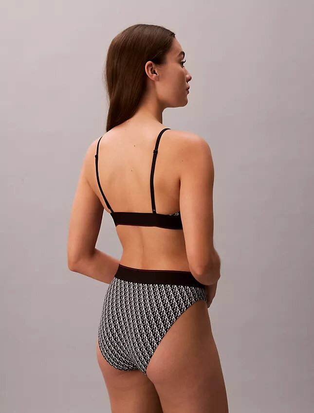 Γραφικό Monogram Microfiber Ελαστικό Unlined Bralette Γραφικό Monogram Microfiber Ελαστικό Unlined Bralette