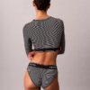 Icon Βαμβακερό Modal Ελαφρώς Φοδραρισμένο Bralette με Μακριά Μανίκια