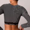 Icon Βαμβακερό Modal Ελαφρώς Φοδραρισμένο Bralette με Μακριά Μανίκια