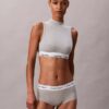 Icon Βαμβακερό Modal ελαφρώς φοδραρισμένο Bralette με ψηλό λαιμό