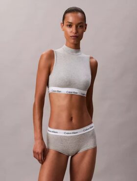 Icon Βαμβακερό Modal ελαφρώς φοδραρισμένο Bralette με ψηλό λαιμό