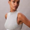 Icon Βαμβακερό Modal ελαφρώς φοδραρισμένο Bralette με ψηλό λαιμό