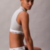 Icon Βαμβακερό Modal ελαφρώς φοδραρισμένο Bralette με ψηλό λαιμό
