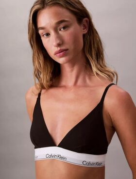 Icon Βαμβακερό Modal Τριγωνικό Bralette Unlined