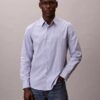 Κλασικό πουκάμισο με κουμπιά από Cotton Stretch με ρίγες