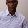 Κλασικό πουκάμισο με κουμπιά από Cotton Stretch με ρίγες