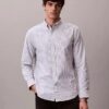 Κλασικό πουκάμισο Oxford με ρίγες από Cotton Stretch και κουμπιά