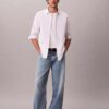 Κλασικό πουκάμισο Oxford με ρίγες από Cotton Stretch και κουμπιά