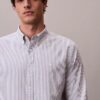 Κλασικό πουκάμισο Oxford με ρίγες από Cotton Stretch και κουμπιά