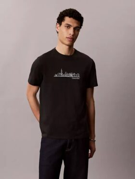 Κλασικό T-shirt με γραφικό City Skyline