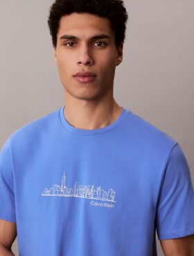 Κλασικό T-shirt με γραφικό City Skyline