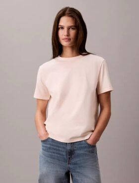 Κλασικό T-shirt με γραφικό λογότυπο από φελτ