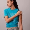 Κλασικό T-shirt με γραφικό λογότυπο με γκλίτερ